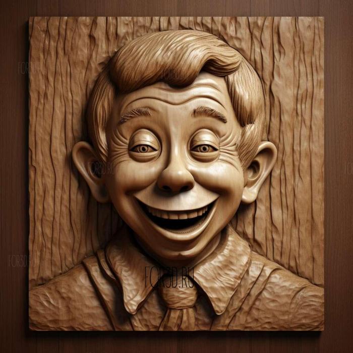 Alfred Neuman 1 stl model for CNC